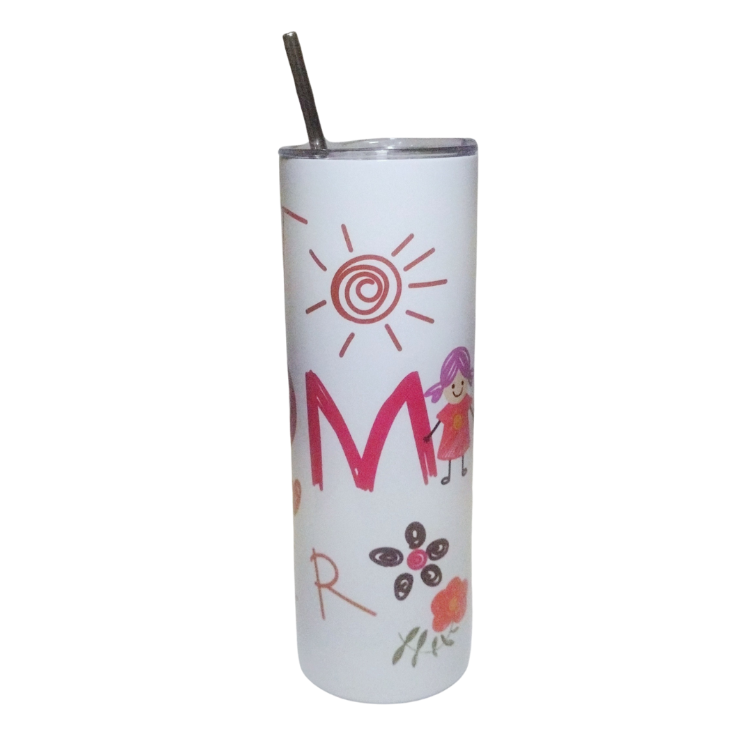 20oz Stainless Steel Tumbler - 'Best Mom Ever' Design 🌸 Perfect Mother’s Day Gift | Keeps Drinks Hot/Cold