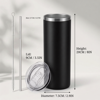 Design Your Own: Custom Laser Engraved 20oz Matte Black Tumbler