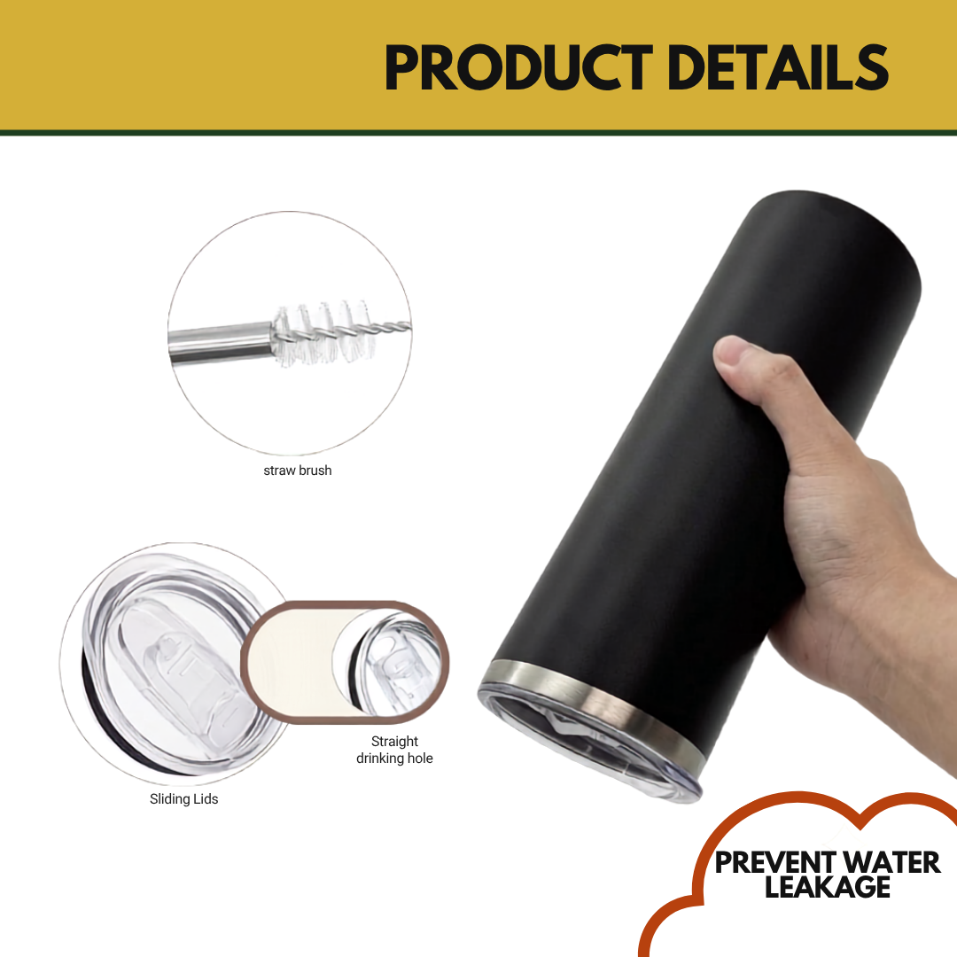 Design Your Own: Custom Laser Engraved 20oz Matte Black Tumbler