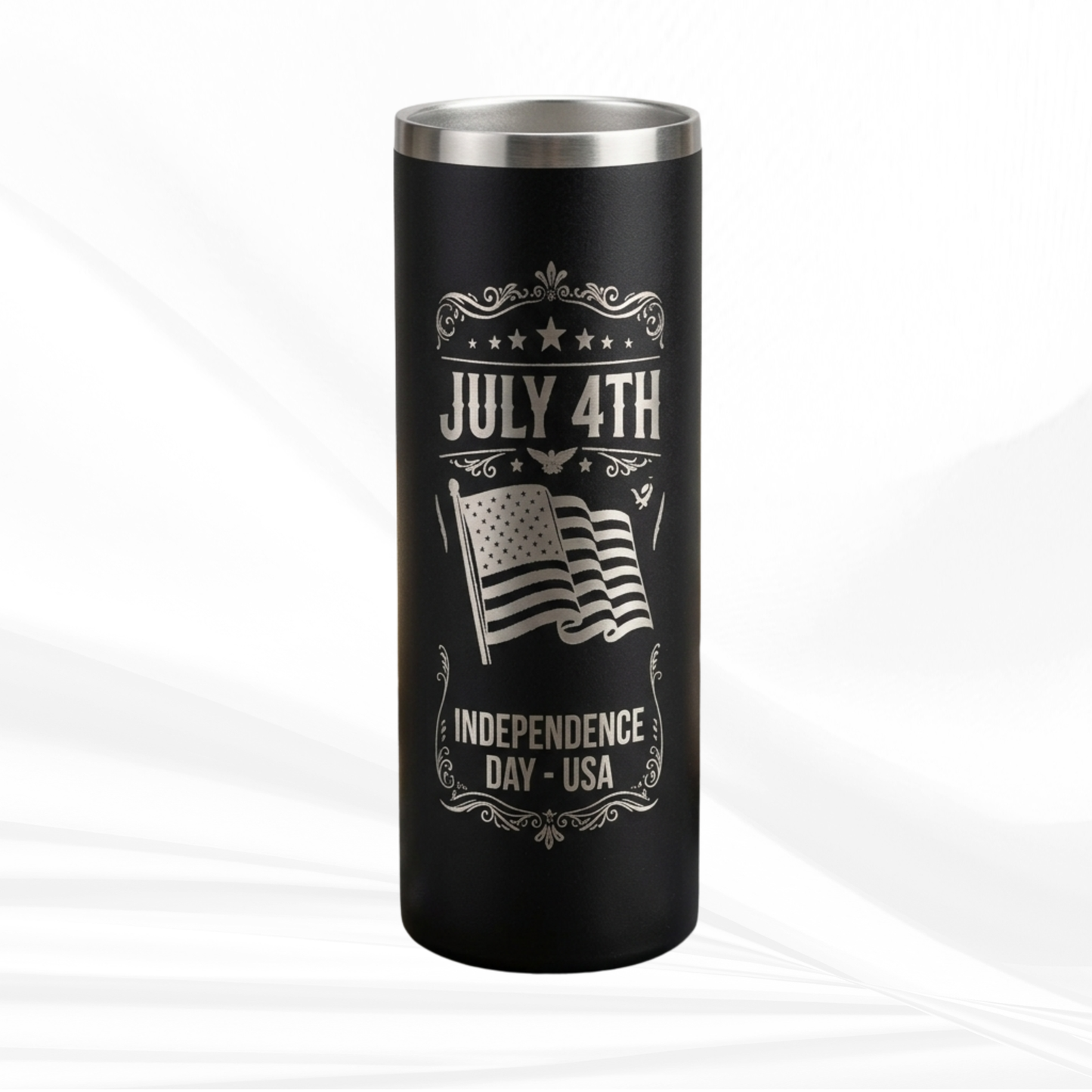 July 4th Independence Day: Bizzgenesis 20oz Matte Black Tumbler