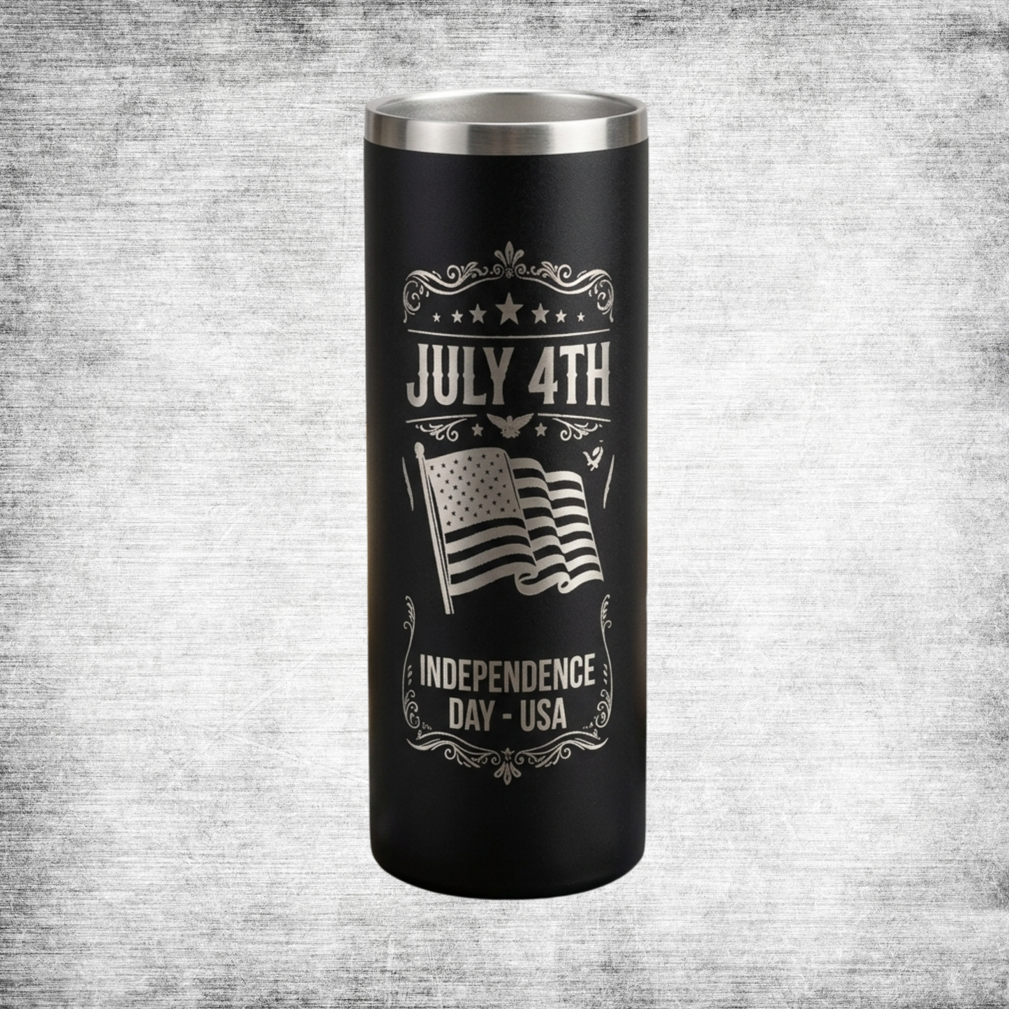 July 4th Independence Day: Bizzgenesis 20oz Matte Black Tumbler