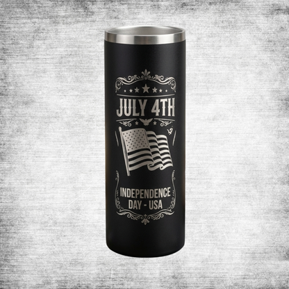 July 4th Independence Day: Bizzgenesis 20oz Matte Black Tumbler