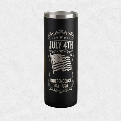 July 4th Independence Day: Bizzgenesis 20oz Matte Black Tumbler